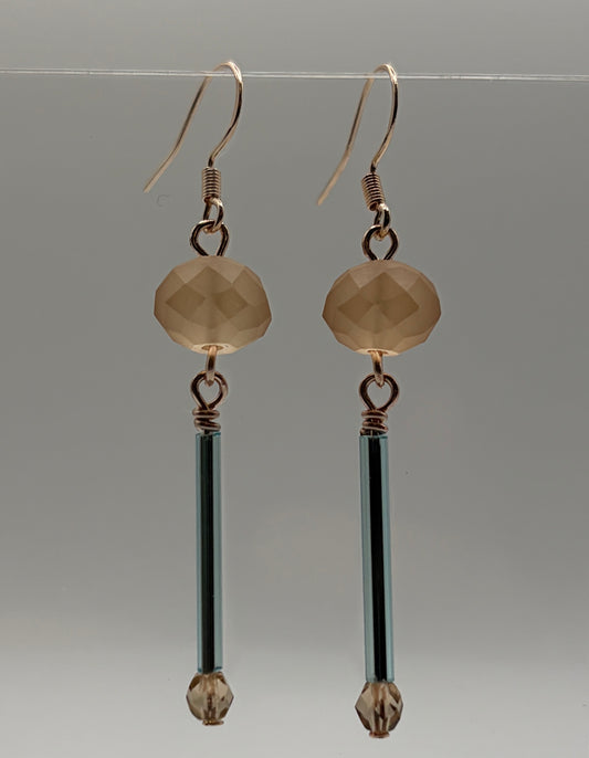 Earrings - Aqua Rods
