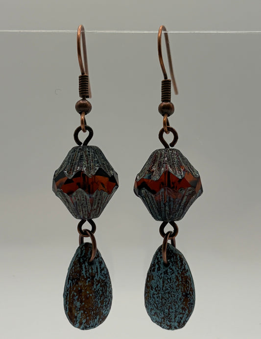 Earrings - Weathered Copper