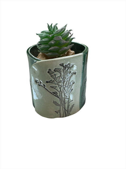 Succulent Pot Dark Green Mtn 3" High