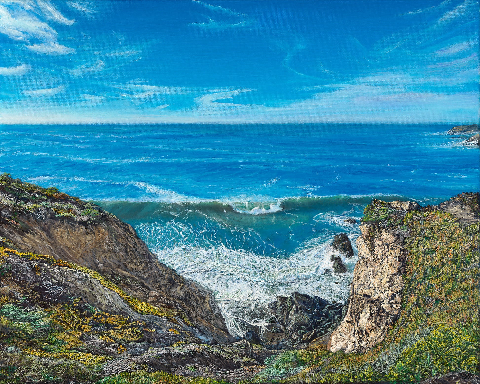 The Power of the Ocean, print on canvas
