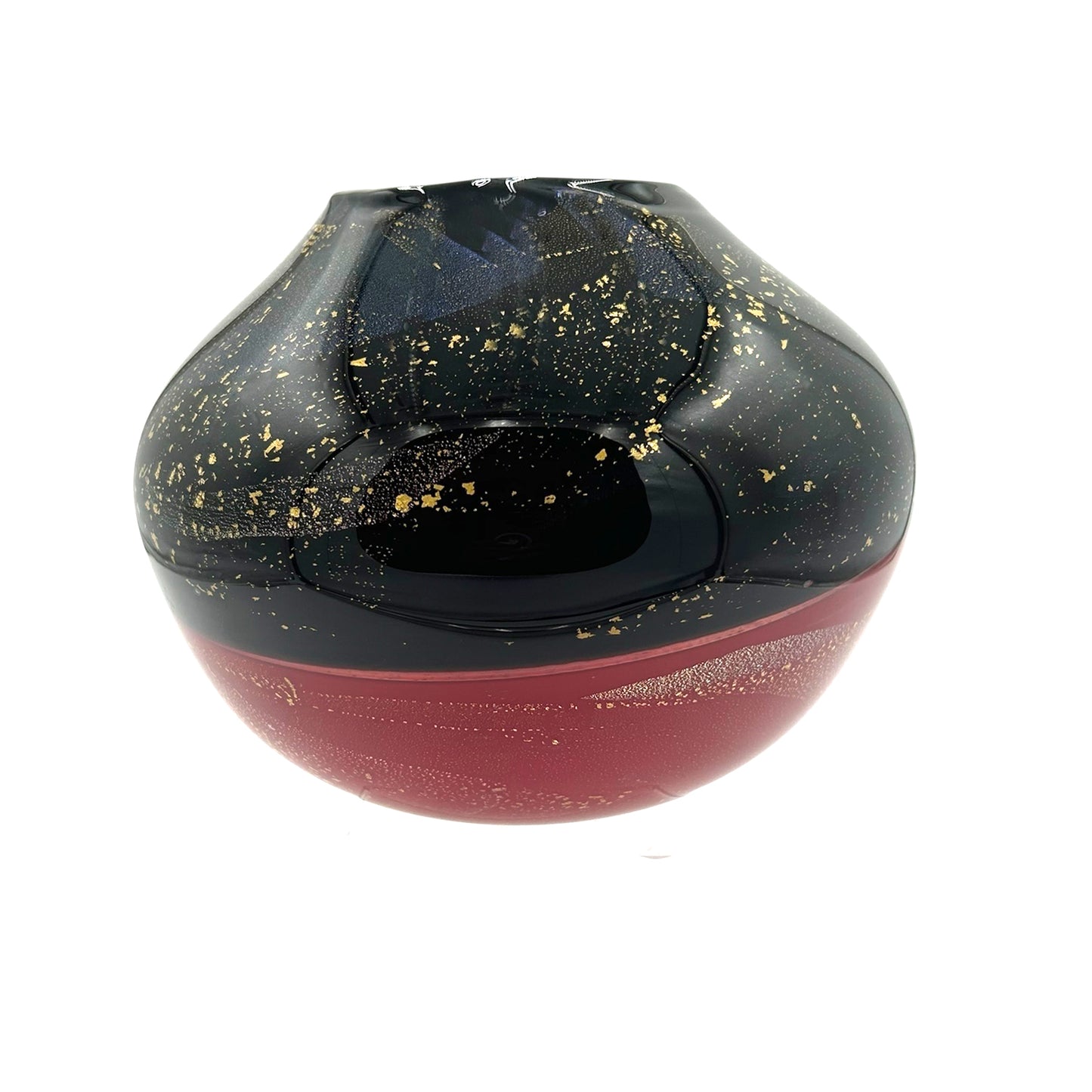 Incalmo Black and Red Dichroic Bowl