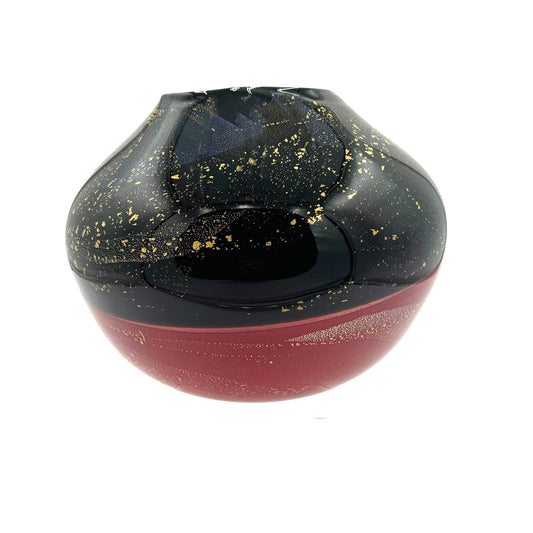 Incalmo Black and Red Dichroic Bowl
