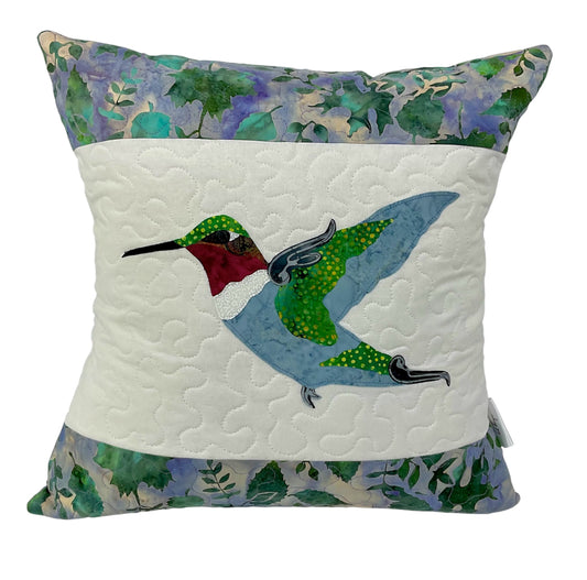 Hummingbird Pillow - Facing Left