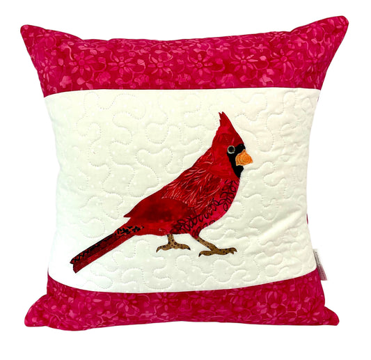 Cardinal Pillow - Facing Right