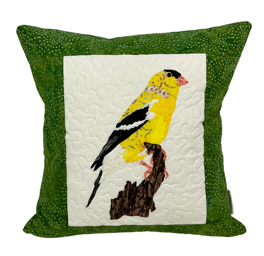 Goldenfinch Bird With Green Borders