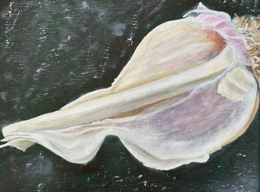 Garlic Oil On Wood 8X10