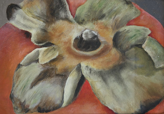 Persimmon Top Oil On Aluminium 5X7 Frame