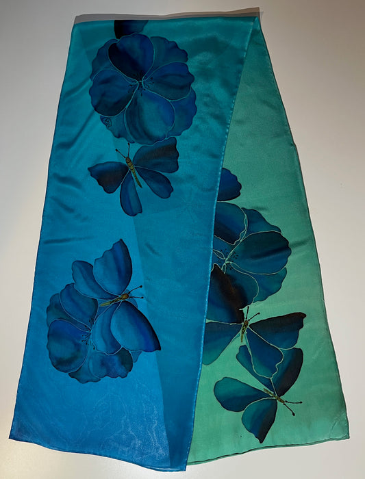 Butterfly and Poppy Scarf
