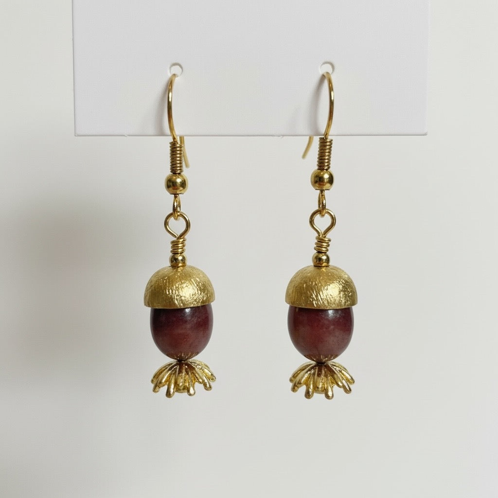 Pearl Acorns Earrings