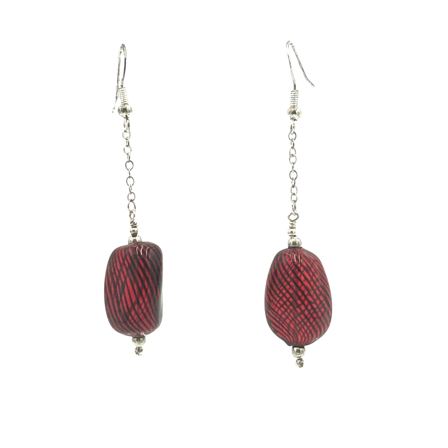 Venetian earrings in Red