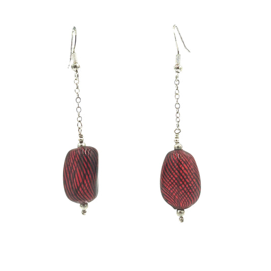 Venetian earrings in Red