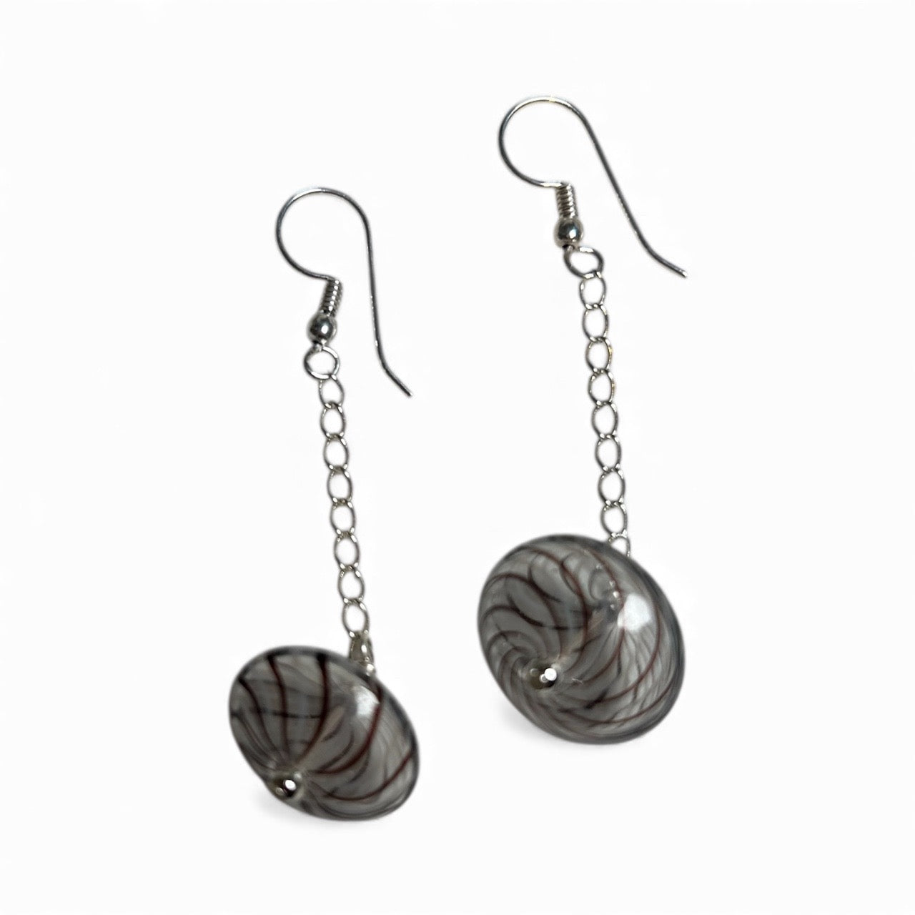 Venetian Earrings Black and Clear
