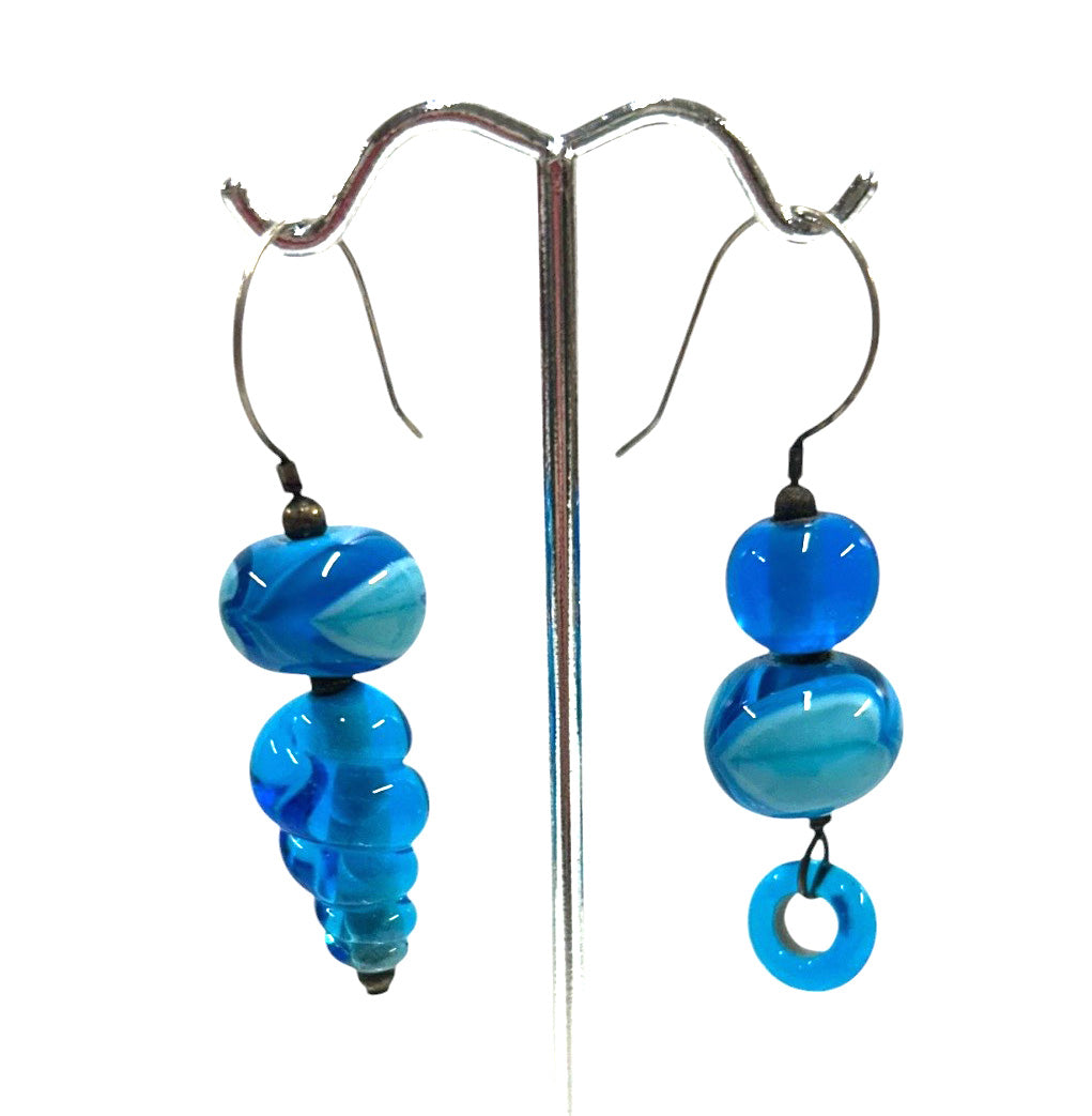 Glue and French Vanilla Glass Earrings